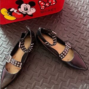 Black Studded Women's Shoes